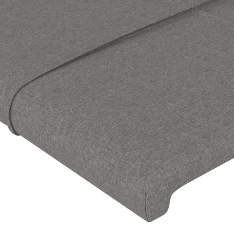  Łóżko kontynentalne z materacem, ciemnoszara tkanina 90x190 cm Lumarko!