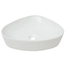 Lumarko Ceramiczna umywalka trójkątna 50,5 x 41 x 12 cm, biała