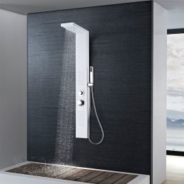 Lumarko Panel prysznicowy, aluminiowy, matowy, biały