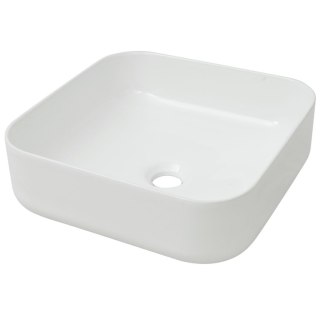  Umywalka ceramiczna kwadratowa 38 x 38 x 13,5 cm, biała Lumarko!