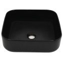  Ceramiczna umywalka kwadratowa, 38 x 38 x 13,5 cm, czarna Lumarko!