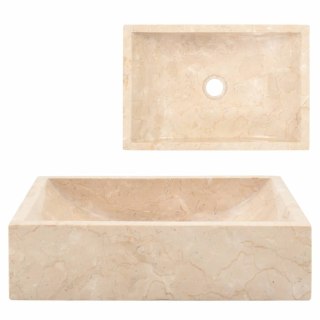  Umywalka, 45 x 30 x 12 cm, marmurowa, kremowa Lumarko!