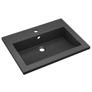  Granitowa umywalka, 600 x 450 x 120 mm, czarna Lumarko!
