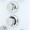  Panel prysznicowy, szkło, 25 x 44,6 x 130 cm, biały Lumarko!