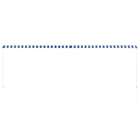  Markiza zwijana, 400 x 150 cm, biało-niebieska Lumarko!