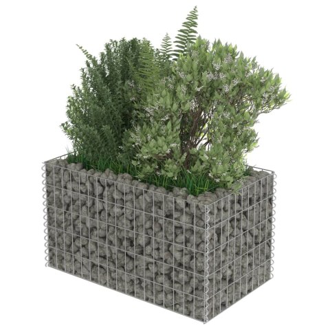  Podwyższona donica gabionowa, galwanizowana stal, 90x50x50 cm Lumarko!