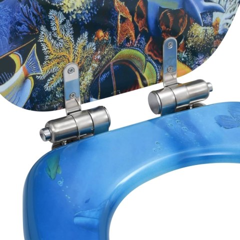  Deska klozetowa wolnoopadająca, MDF, wzór w delfiny Lumarko!