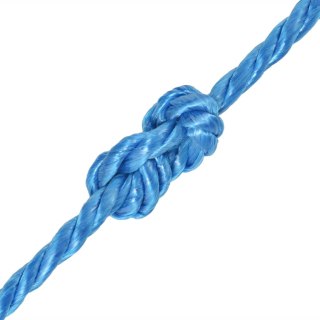  Skręcana linka z polipropylenu, 14 mm, 250 m, niebieska Lumarko!