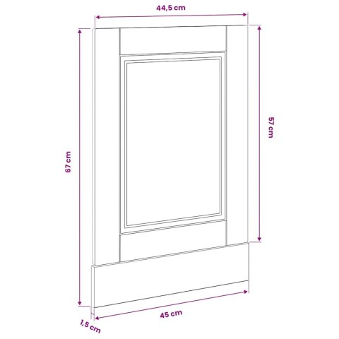 Panel do zmywarki, Porto, czarny, 45x1,5x67 cm Lumarko! Lumarko!