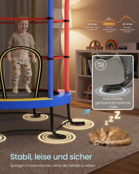 Trampolina dla dzieci z siatką bezpieczeństwa 174 cm wielokolorowa