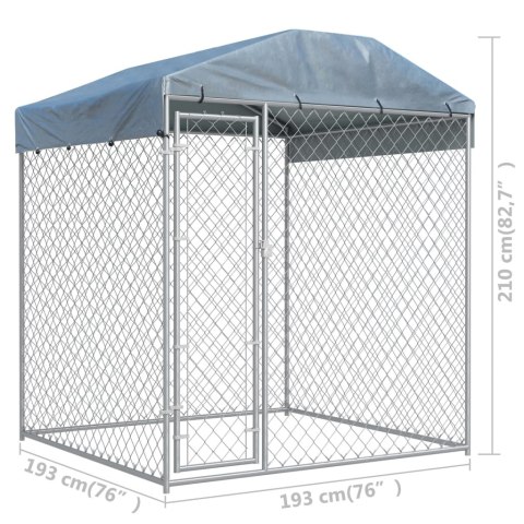  Kojec dla psa z zadaszeniem, 193 x 193 x 225 cm Lumarko!