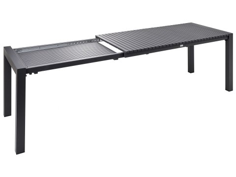 Stół ogrodowy rozkładany ARDESIO 160/220 cm 90 cm Metal Ciemnoszary
