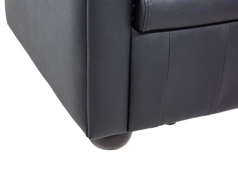 Komplet wypoczynkowy dla 4 osób CHESTERFIELD Skóra naturalna Czarny