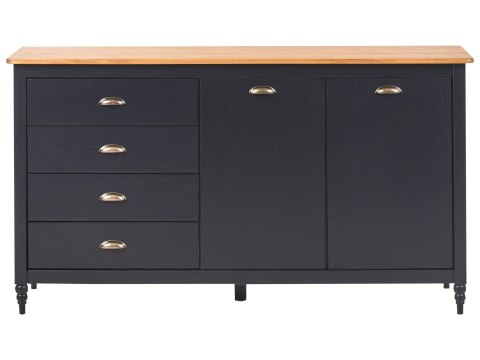 Szafka 2-drzwiowa SHILLINGTON Drewno sosnowe Czarny