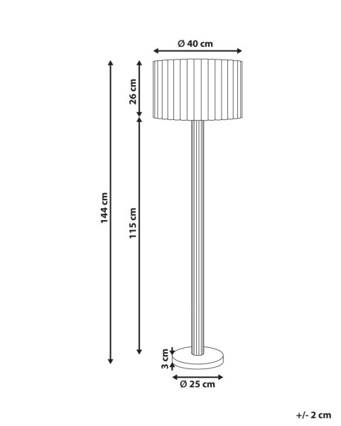 Lampa podłogowa BELESSA Len Jasnobeżowy