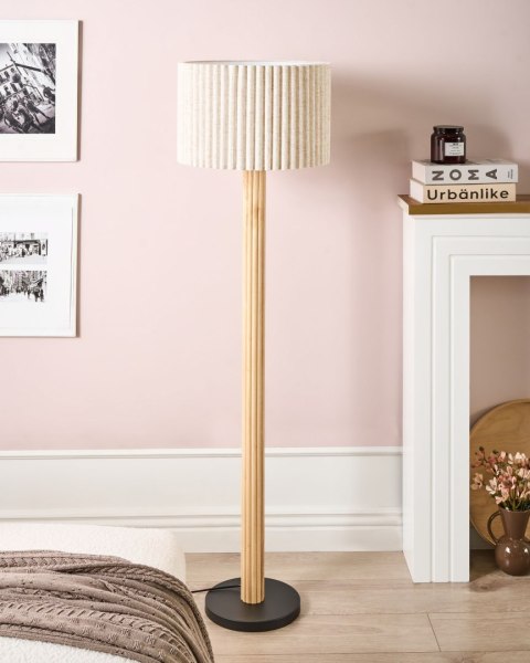 Lampa podłogowa BELESSA Len Jasnobeżowy