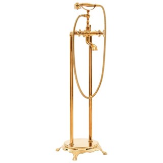  Bateria wolnostojąca do wanny, stal nierdzewna, 99,5 cm, złota Lumarko!