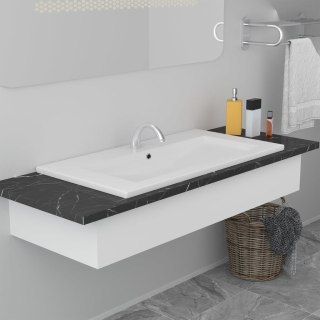  Umywalka wpuszczana, 81 x 39,5 x 18,5 cm, ceramiczna, biała Lumarko!