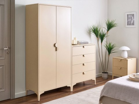 Komoda 4 szuflady ARDURA Metal Beżowy