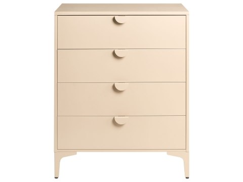Komoda 4 szuflady ARDURA Metal Beżowy