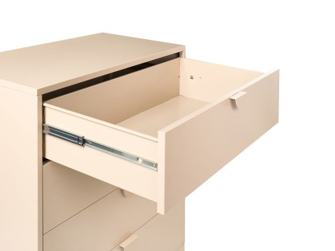 Komoda 4 szuflady ARDURA Metal Beżowy