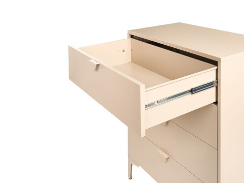 Komoda 4 szuflady ARDURA Metal Beżowy