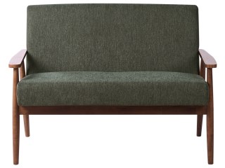 Sofa dla 2 osób ESRUM Ciemny brąz/ zielony