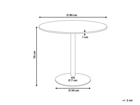 Stół do jadalni TINO Dąb jasny 90 cm 90 cm