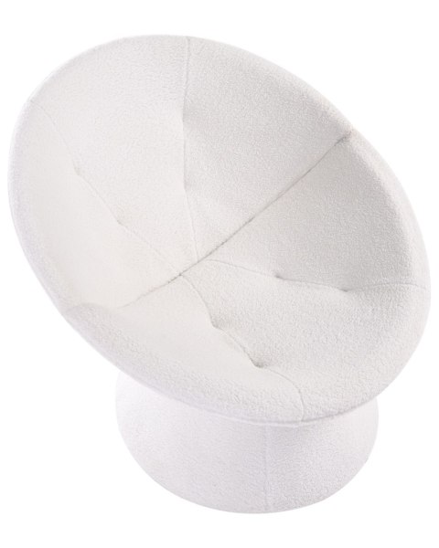 Fotel obrotowy RINGSTED Boucle Złamana biel