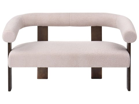 Sofa dla 2 osób ILBRO Boucle Ciemny brąz/ beżowy