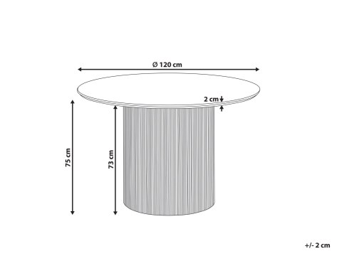 Stół do jadalni SHEHO Jasnobrązowy 120 cm 120 cm