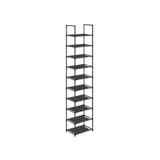 Półka na buty z 10 poziomami 33 x 33 x 173 cm, Czarny
