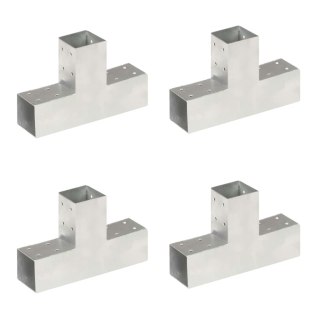  Łączniki w kształcie T, 4 szt., galwanizowany metal, 71x71 mm Lumarko!