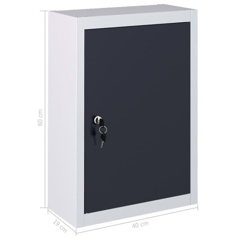  Ścienna szafka narzędziowa, metalowa, szaro-czarna Lumarko!