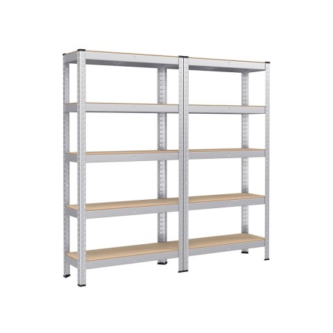 Półki magazynowe , półki do dużych obciążeń, zestaw 2 szt., półki piwniczne, 180 x 90 x 40 cm, nośność do 875 kg, półki, półki w