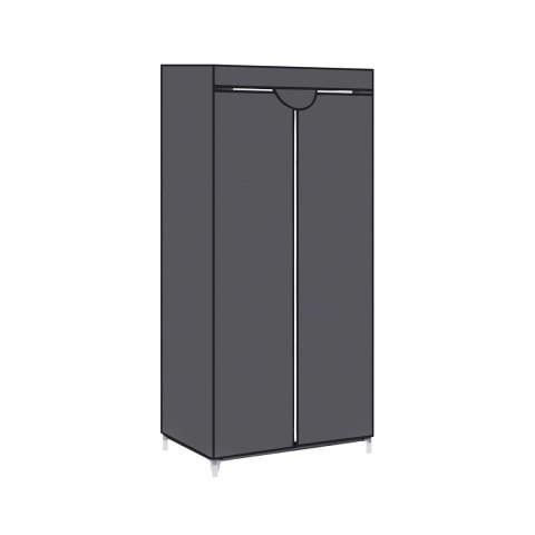 Szafa szafa materiałowa składana szafa szafa kempingowa 160 x 75 x 45cm czarna RYG83H