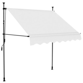  Ręcznie zwijana markiza z LED, 200 cm, kremowa Lumarko!