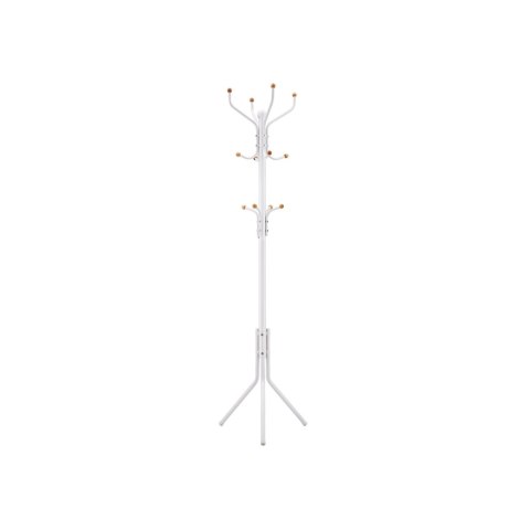Solidny metalowy wieszak na ubrania o długości 182 cm, Biały