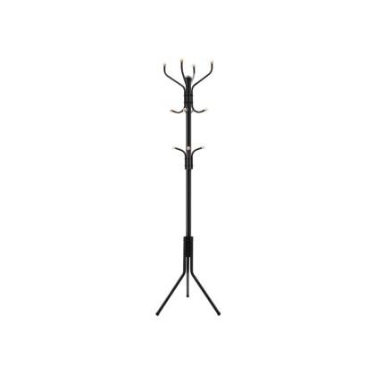 Solidny metalowy wieszak na ubrania o długości 182 cm, Czarny