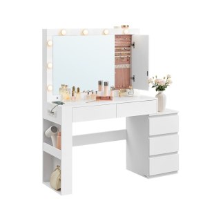 Toaletka z lustrem LED, 40x125x140 cm