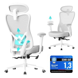 Fotel biurowy ergonomiczny regulowany 150 kg atramentowy czarny