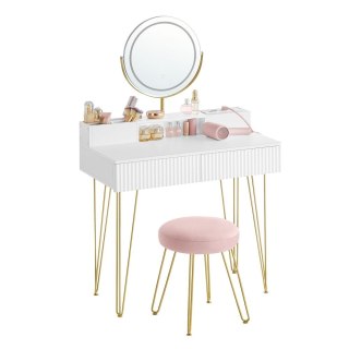 Toaletka ze stołkiem i lustrem, 40x80x134,8 cm