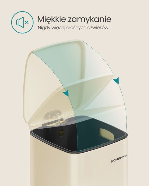 Kosz na śmieci 20 l piaskowy beż