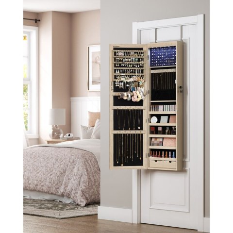 Lustro z biżuterią do powieszenia, Kolor dąb