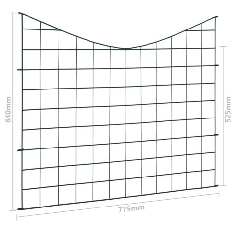  Ogrodzenie do stawu, wklęsły łuk, 77,5x64 cm, zielone Lumarko!