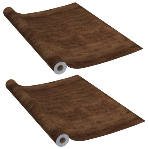  Okleina samoprzylepna na drzwi 2 szt., ciemny dąb 210x90 cm PVC Lumarko!