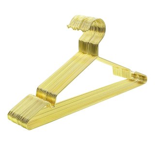 Zestaw metalowych wieszaków na ubrania, 20 sztuk złota