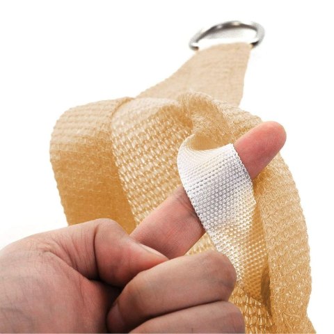 Osłona przeciwsłoneczna wykonana z odpornego na rozdarcia tworzywa HDPE, Piaskowy żółty, 3X5 o