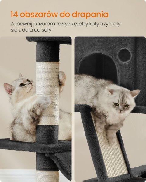 Drapak dla kota XL 206 cm, brązowo-czarny