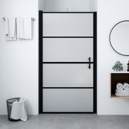 Lumarko Drzwi prysznicowe, hartowane szkło mrożone, 100x178 cm, czarne